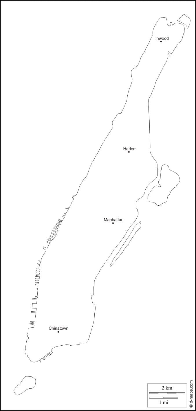 வெற்று வரைபடத்தை மன்ஹாட்டன்