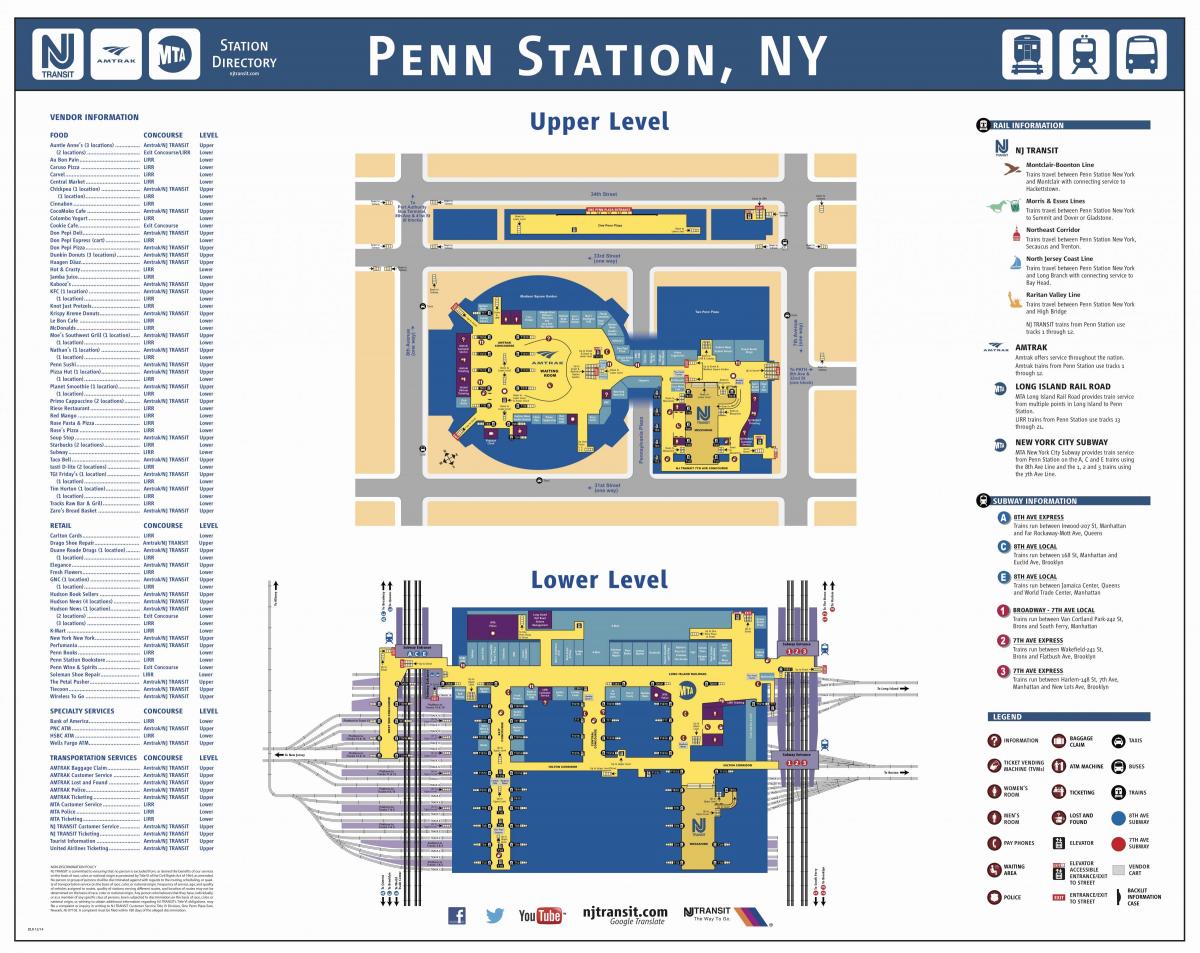 Penn station மன்ஹாட்டன் வரைபடம்