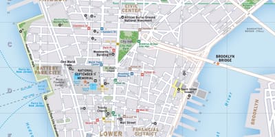 வரைபடம் லோயர் மன்ஹாட்டன் ny